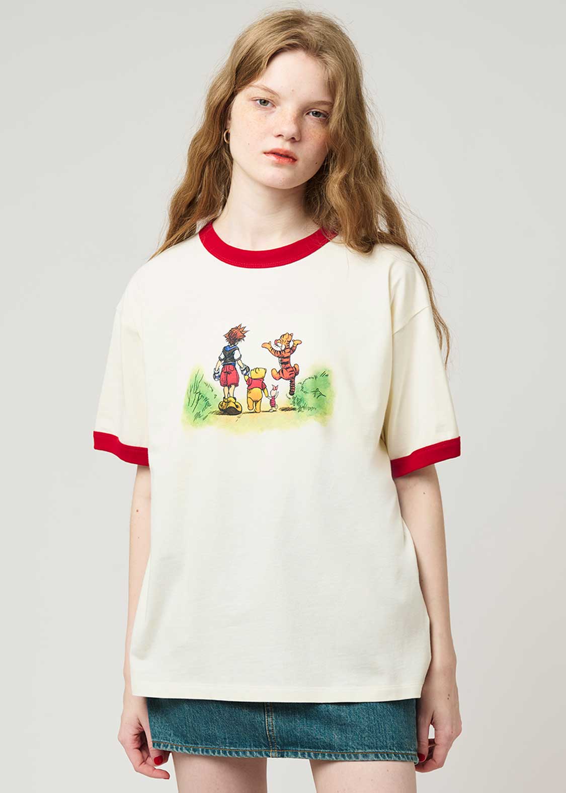 Kingdom Hearts X Graniph Fashion Collection - 100 Acre Wood Big Silhouette Trim T-shirt [Release Jun 16 2026]