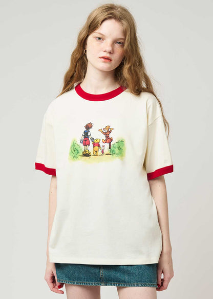 Kingdom Hearts X Graniph Fashion Collection - 100 Acre Wood Big Silhouette Trim T-shirt [Release Jun 16 2026]