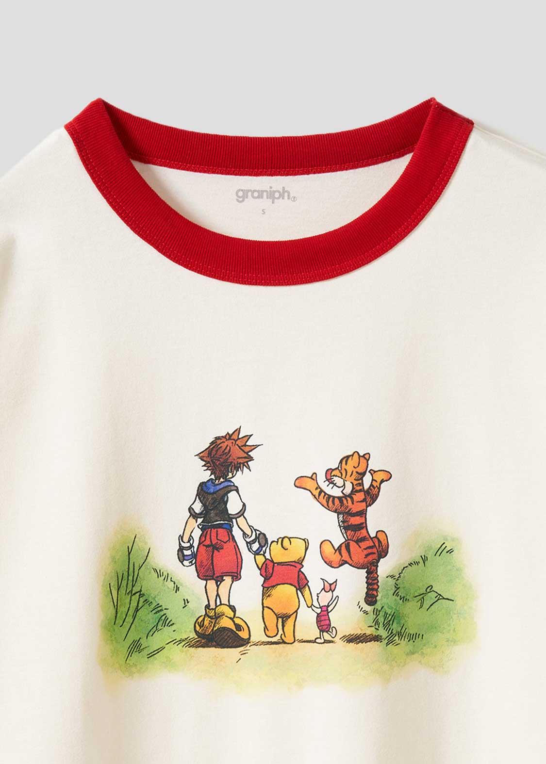 Kingdom Hearts X Graniph Fashion Collection - 100 Acre Wood Big Silhouette Trim T-shirt [Release Jun 16 2026]