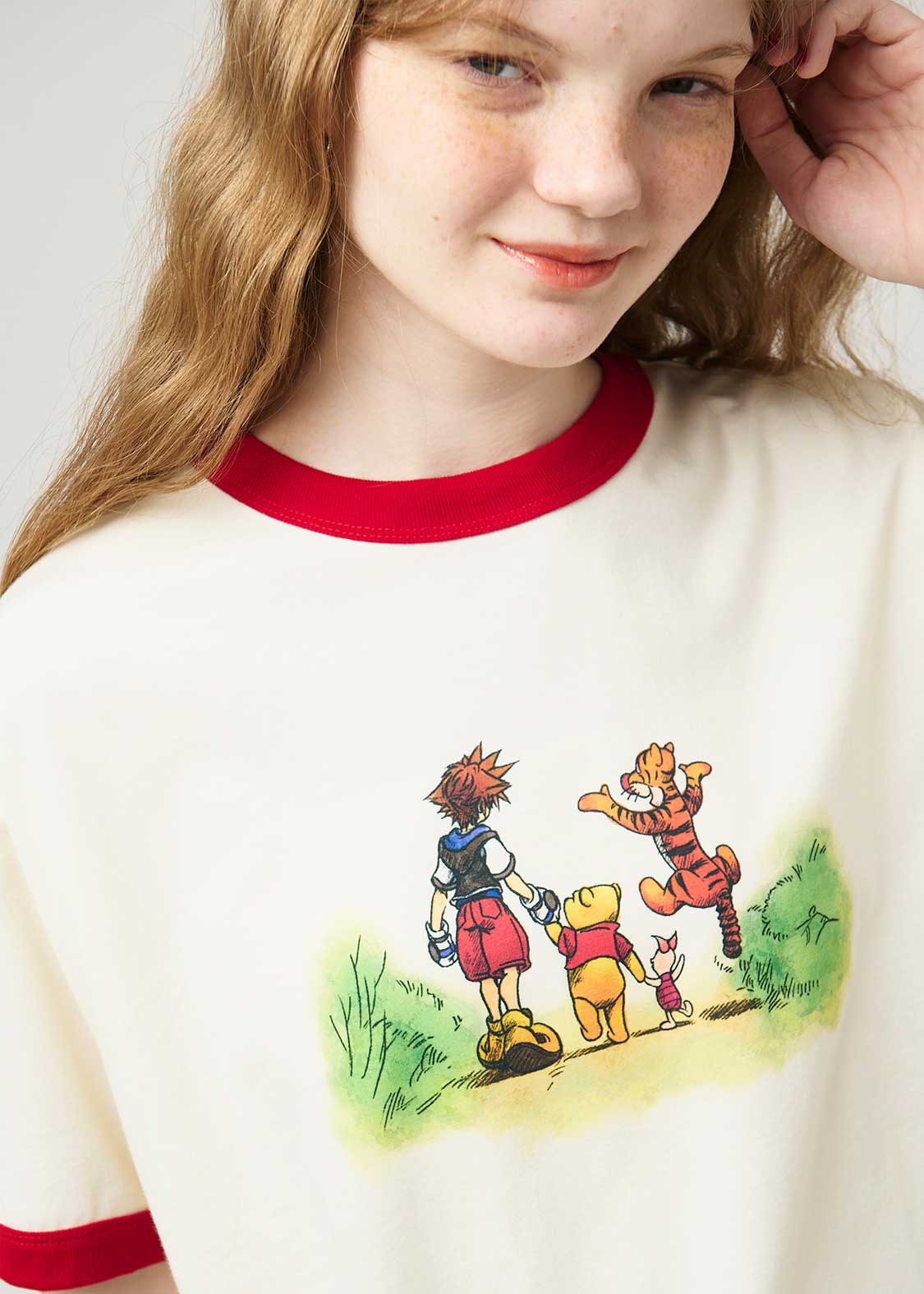 Kingdom Hearts X Graniph Fashion Collection - 100 Acre Wood Big Silhouette Trim T-shirt [Release Jun 16 2026]