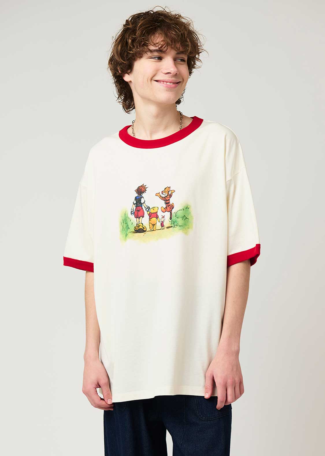 Kingdom Hearts X Graniph Fashion Collection - 100 Acre Wood Big Silhouette Trim T-shirt [Release Jun 16 2026]