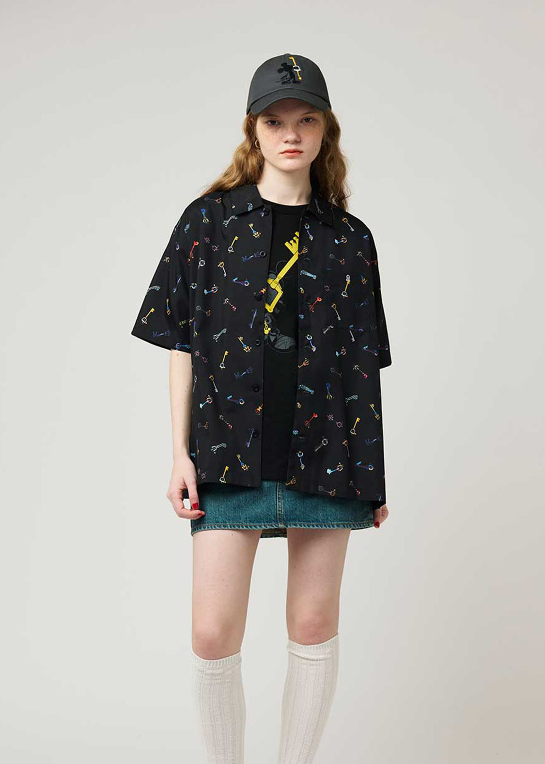 Kingdom Hearts X Graniph Fashion Collection - Keyblade Big Silhouette Politoro Short Sleeve Shirt [Release Jun 16 2026]