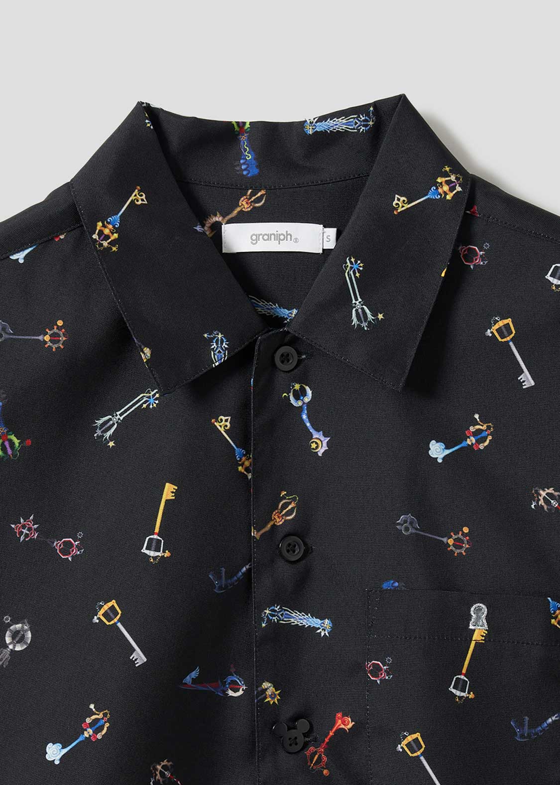 Kingdom Hearts X Graniph Fashion Collection - Keyblade Big Silhouette Politoro Short Sleeve Shirt [Release Jun 16 2026]