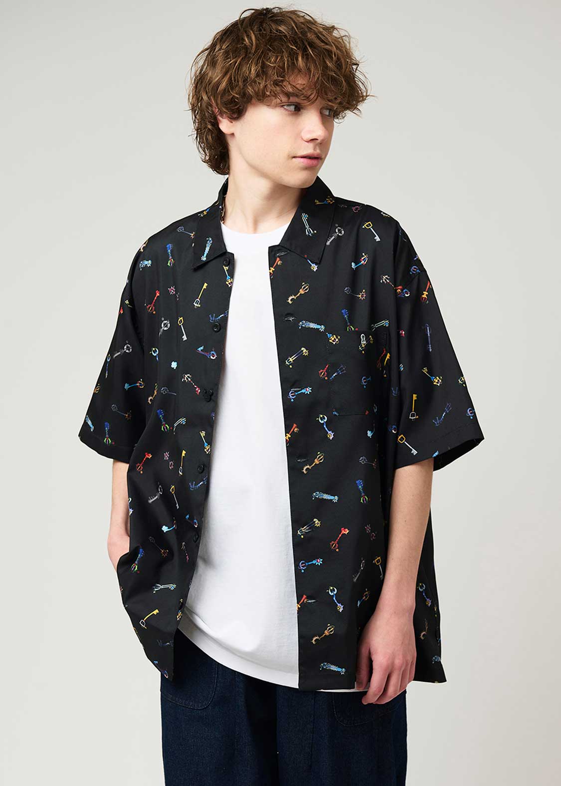 Kingdom Hearts X Graniph Fashion Collection - Keyblade Big Silhouette Politoro Short Sleeve Shirt [Release Jun 16 2026]