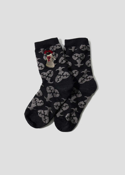 Kingdom Hearts X Graniph Fashion Collection - White Mushroom Mid-Calf Socks [Release Jun 16 2026]