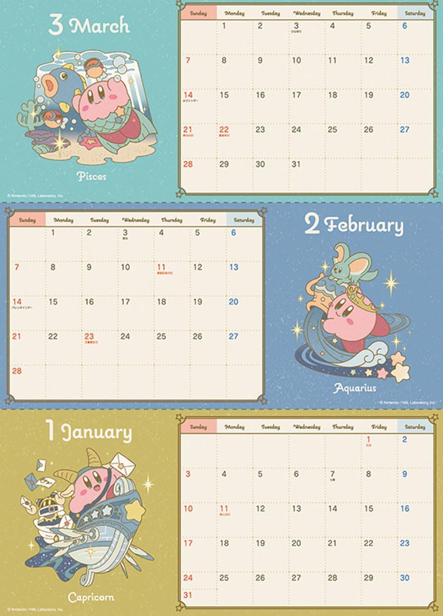 Kirby Horoscope Collection - 2027 Calendar [Pre-Order Oct 2026]