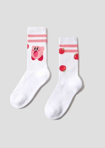 Kirby X Graniph Fashion Collection - Apple and Kirby Long Socks [Pre-Order Jun 2026]