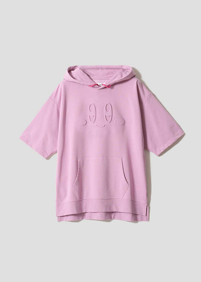 Kirby X Graniph Fashion Collection - Kirby Face Oversized Short Sleeve Hoodie