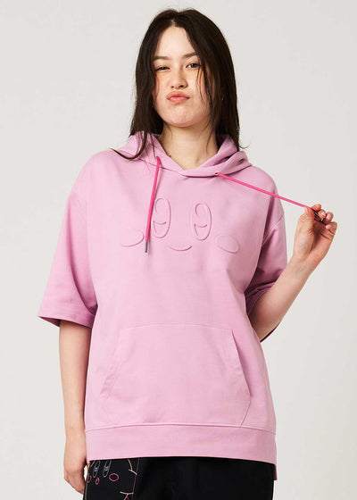 Kirby X Graniph Fashion Collection - Kirby Face Oversized Short Sleeve Hoodie