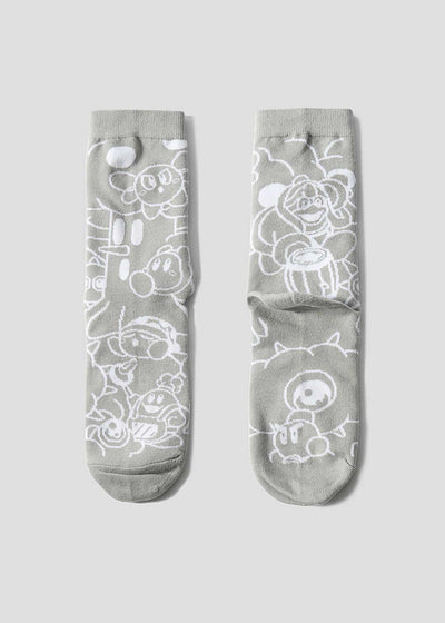 Kirby X Graniph Fashion Collection - Pattern Mid-lenght Socks [Pre-Order Mar 2026]
