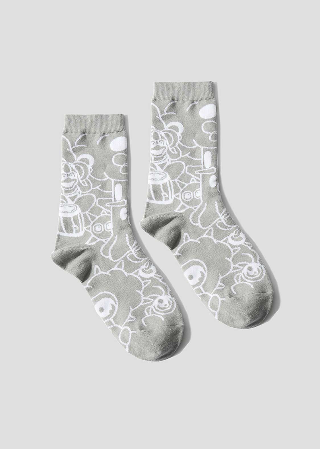Kirby X Graniph Fashion Collection - Pattern Mid-lenght Socks