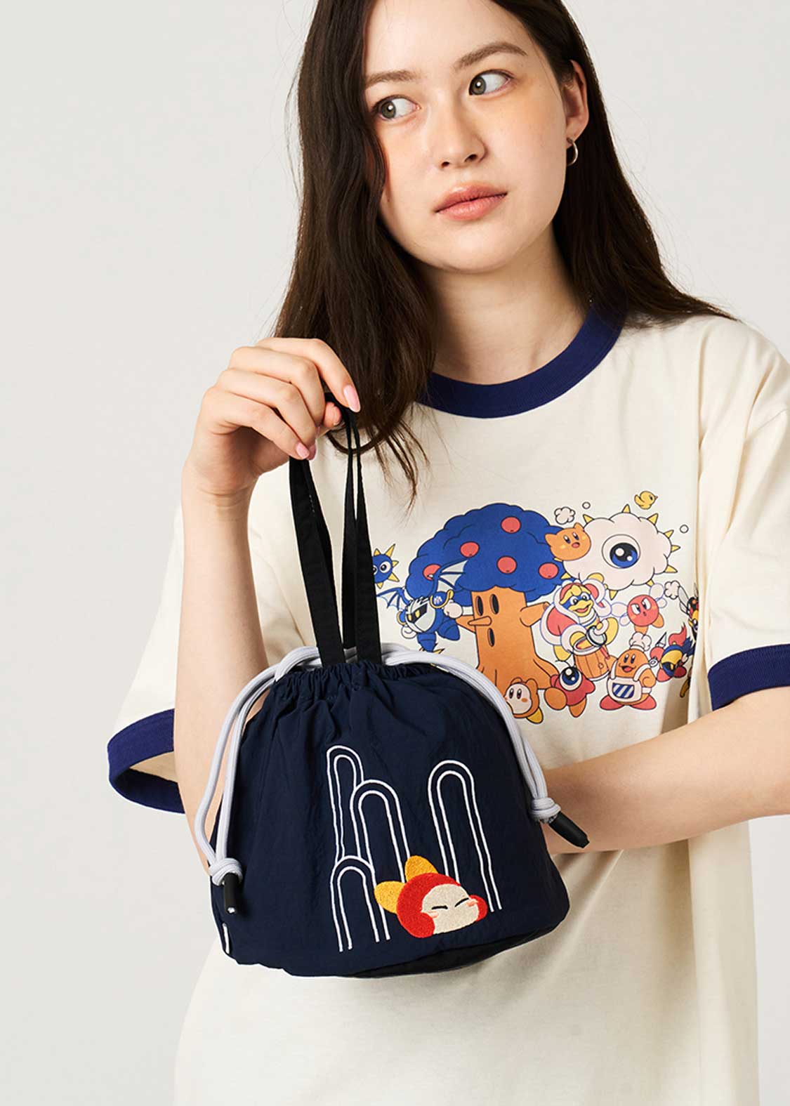 Kirby X Graniph Fashion Collection - Pupupu Land Nylon String Bag [Pre-Order Mar 2026]