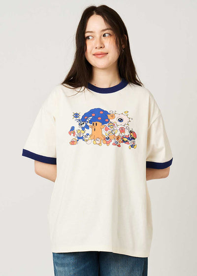Kirby X Graniph Fashion Collection - This is tough! Big Silhouette Trim T-Shirt