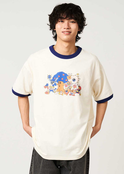 Kirby X Graniph Fashion Collection - This is tough! Big Silhouette Trim T-Shirt