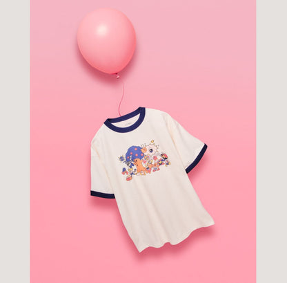 Kirby X Graniph Fashion Collection - This is tough! Big Silhouette Trim T-Shirt [Pre-Order Mar 2026]