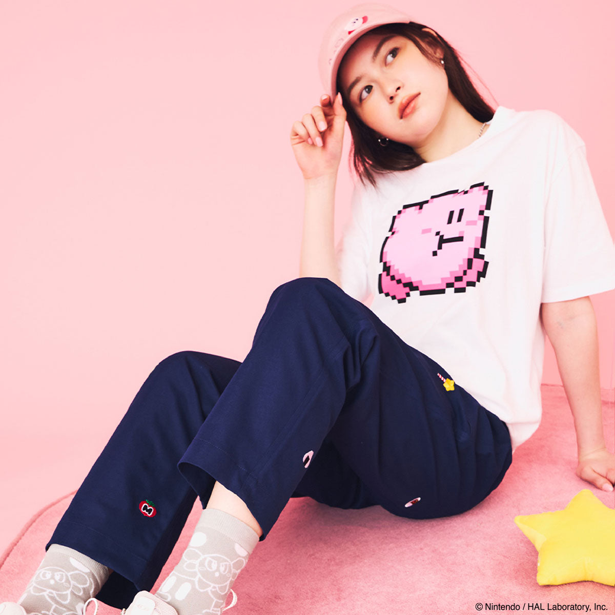 Kirby X Graniph Fashion Collection - Tekuteku Kirby T-Shirt [Pre-Order Mar 2026]