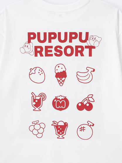 Kirby x GU Pupupu Resort - Women Graphic T-shirt Cherry [Pre-Order May 2026]