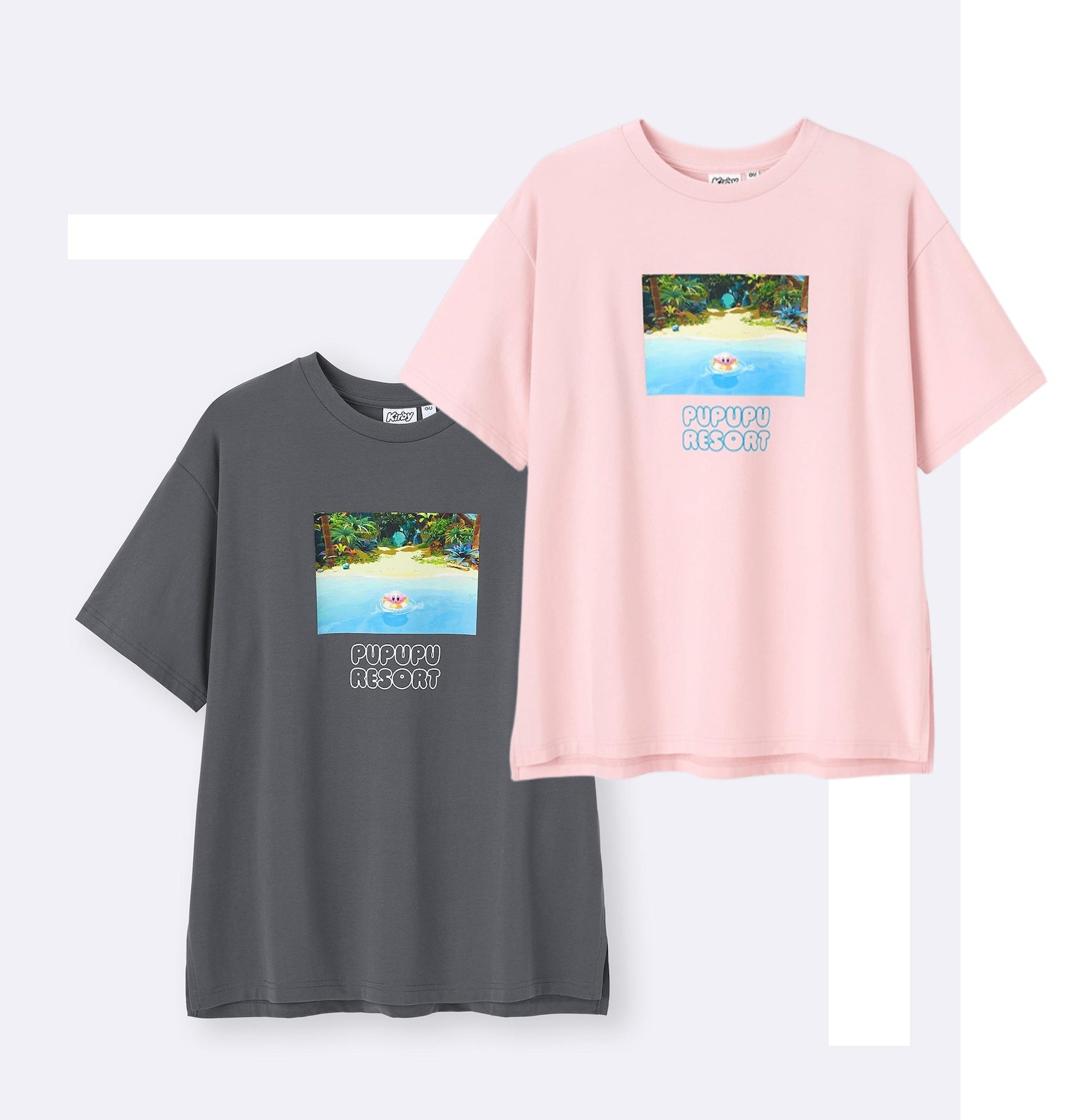 Kirby x GU Pupupu Resort - Women Graphic T-shirt (2 Colors) [Pre-Order May 2026]