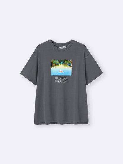 Kirby x GU Pupupu Resort - Women Graphic T-shirt (2 Colors) [Pre-Order May 2026]