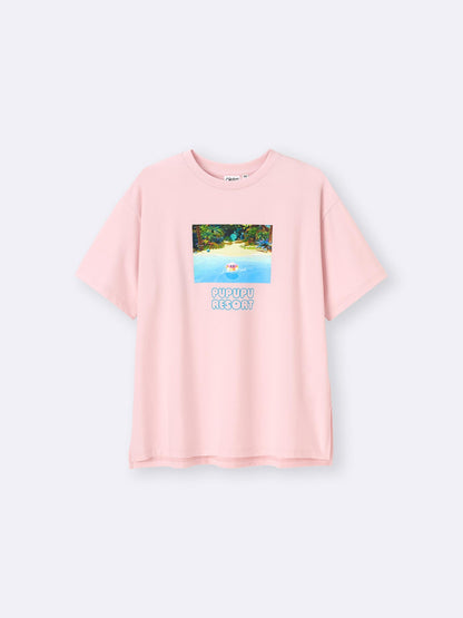 Kirby x GU Pupupu Resort - Women Graphic T-shirt (2 Colors) [Pre-Order May 2026]