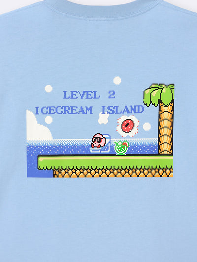 Kirby x GU Pupupu Resort - Men Graphic T-shirt IceCream Island [Pre-Order May 2026]