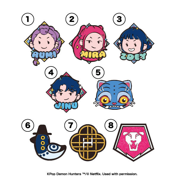 Kpop Demon Hunters Travel Pins Collection - Box of 8 Pins RANDOM [Pre-Order Oct 2026]