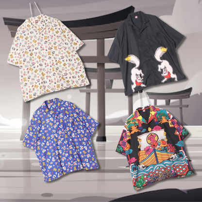 Kyoko Nakamura x Yamato-ya Kaya - Traditional Print Shirt (4 Types)