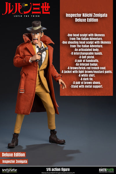 Lupin the Third Part 4 1/4 Scale Action Figure - Inspector Zenigata (Standard or Deluxe Edition) [Pre-Order Jan 2027]