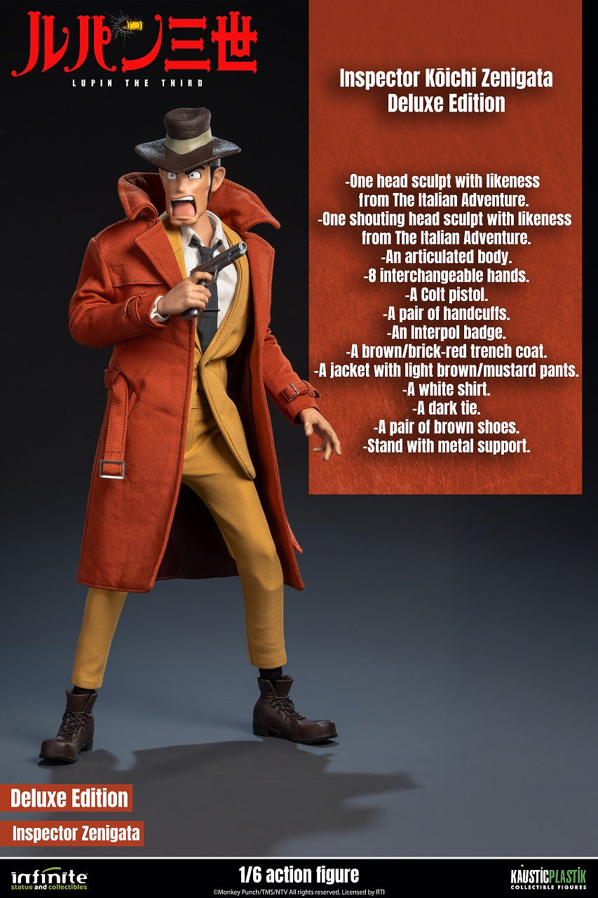 Lupin the Third Part 4 1/4 Scale Action Figure - Inspector Zenigata (Standard or Deluxe Edition) [Pre-Order Jan 2027]