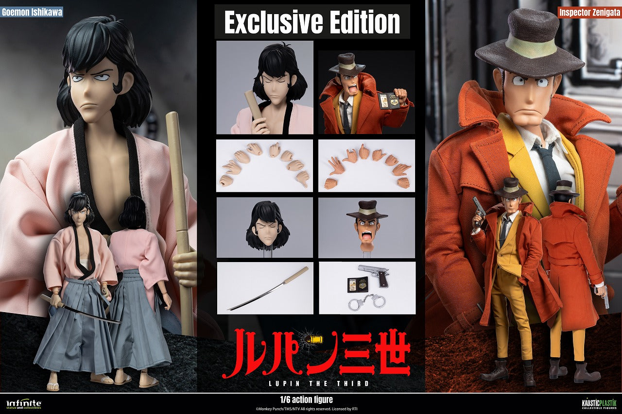 Lupin the Third Part 4 1/4 Scale Action Figure - Inspector Zenigata and Goemon Ishikawa Exclusive Edition Duo Set [Pre-Order Jan 2027]