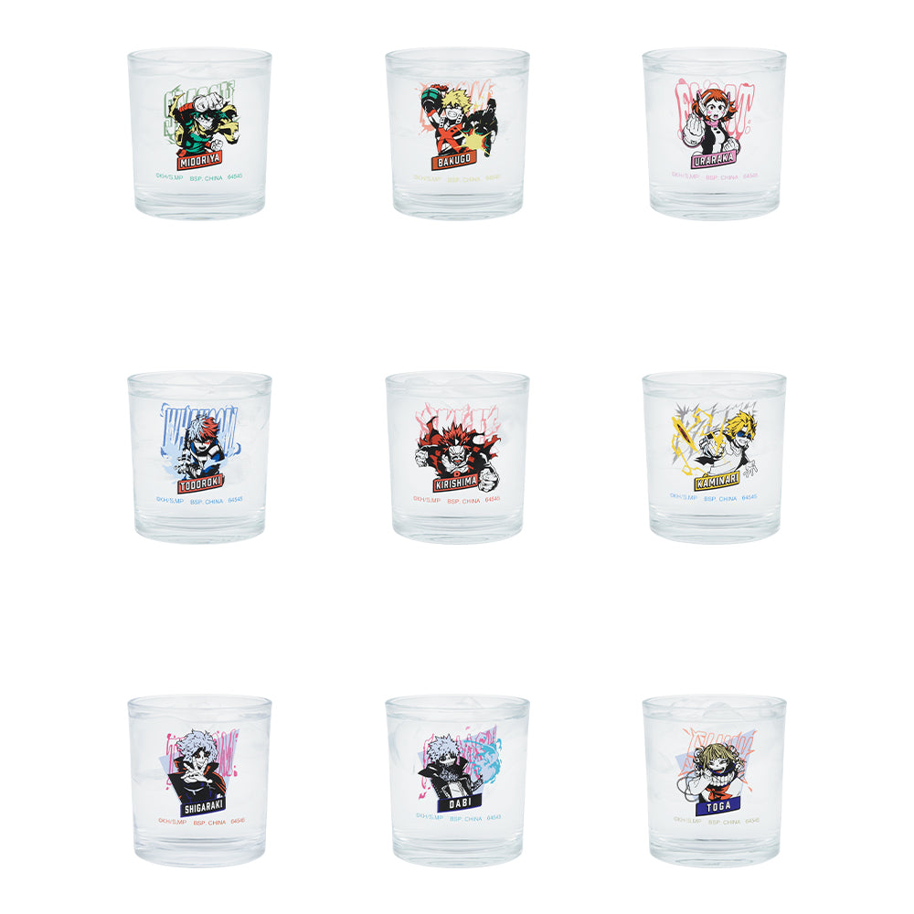 MY HERO ACADEMIA - ICHIBAN KUJI LET YOU DOWN - E PRIZE - Glass Special Set 9 Pcs