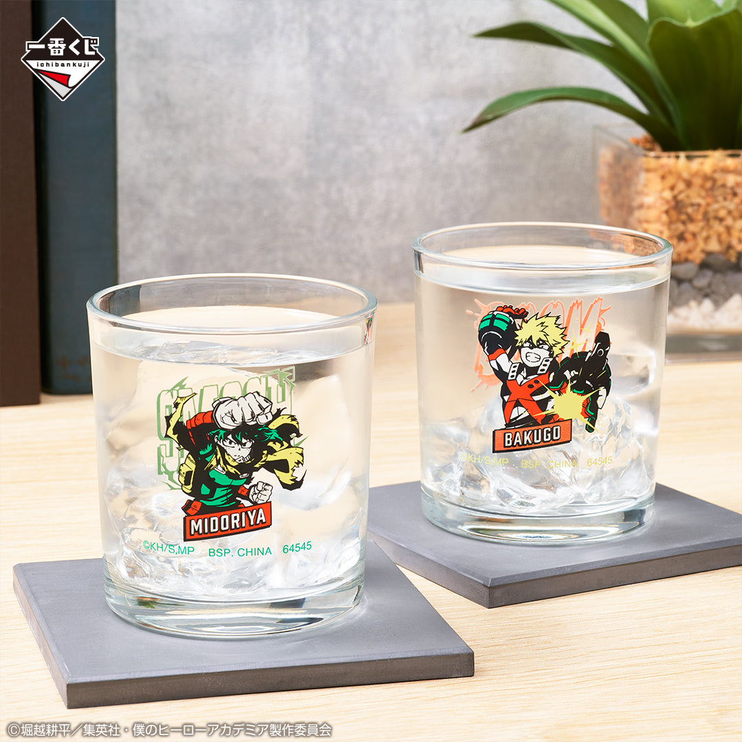 MY HERO ACADEMIA - ICHIBAN KUJI LET YOU DOWN - E PRIZE - Glass Special Set 9 Pcs