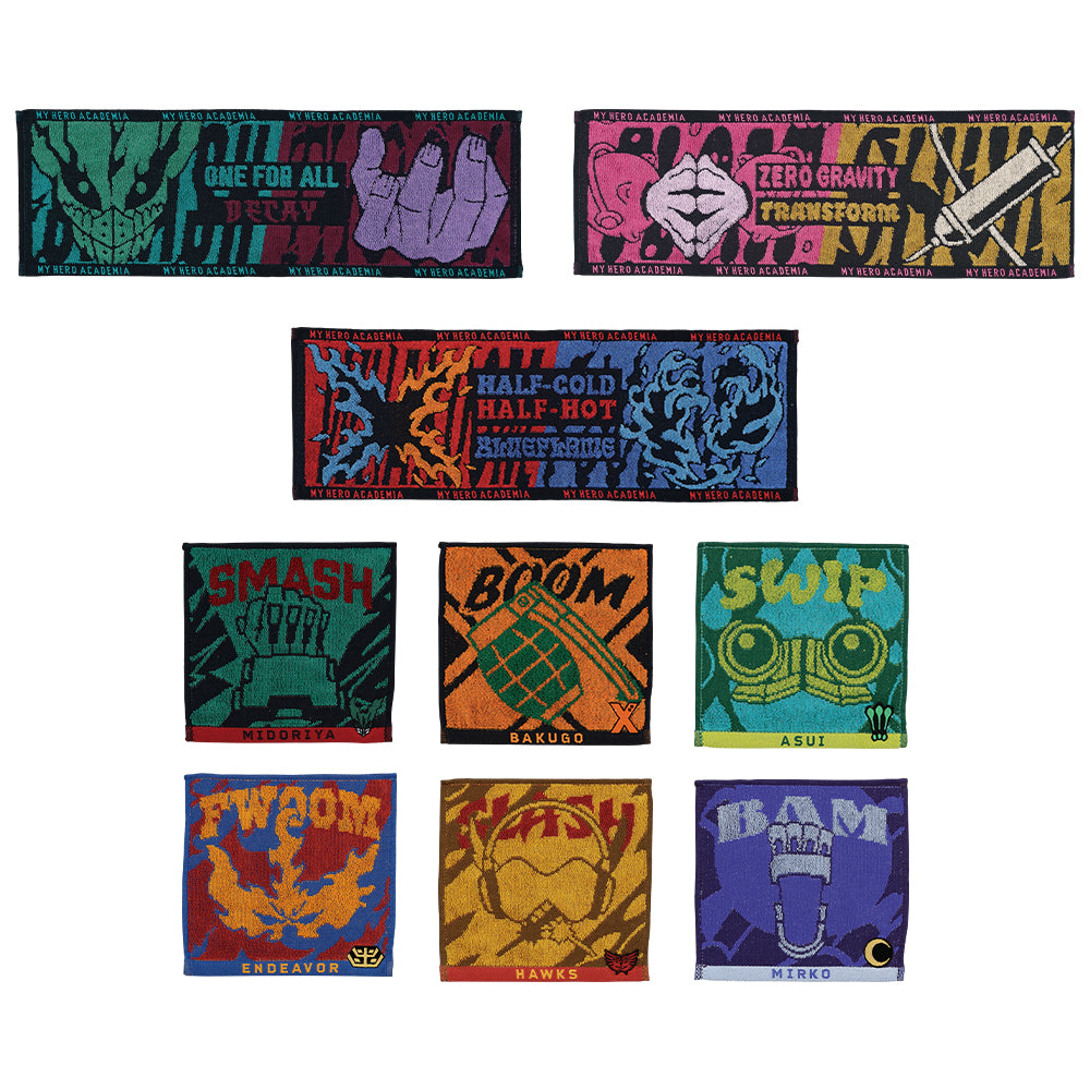 MY HERO ACADEMIA - ICHIBAN KUJI LET YOU DOWN - F PRIZE - Jacquard Towel Assortment Special Set 9 Pcs