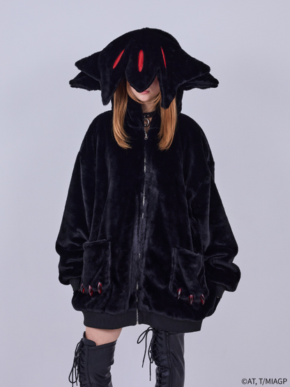 Made in Abyss x Qooza Fashion Collection - Faputa Fur Jacket (Black) [Pre-Order Apr 2026]