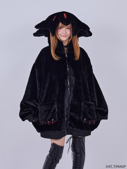Made in Abyss x Qooza Fashion Collection - Faputa Fur Jacket (Black) [Pre-Order Apr 2026]