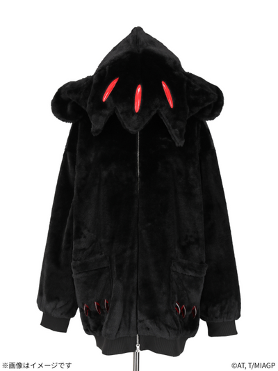 Made in Abyss x Qooza Fashion Collection - Faputa Fur Jacket (Black)