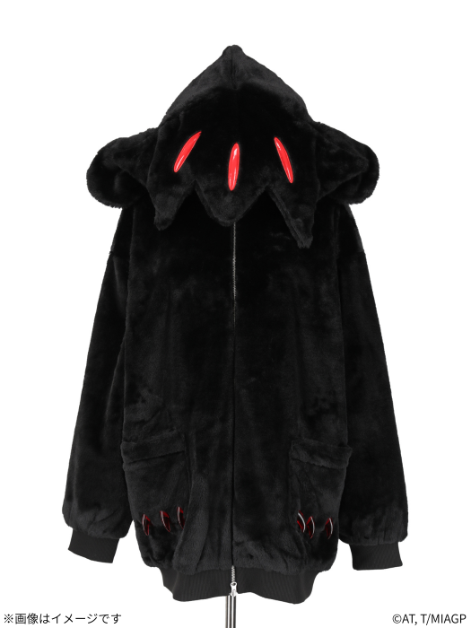 Made in Abyss x Qooza Fashion Collection - Faputa Fur Jacket (Black) [Pre-Order Apr 2026]