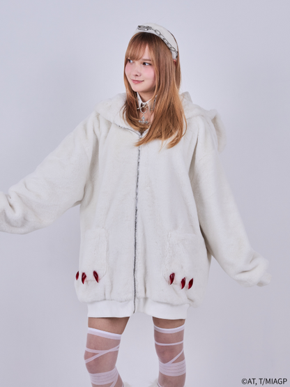 Made in Abyss x Qooza Fashion Collection - Faputa Fur Jacket (White) [Pre-Order Apr 2026]