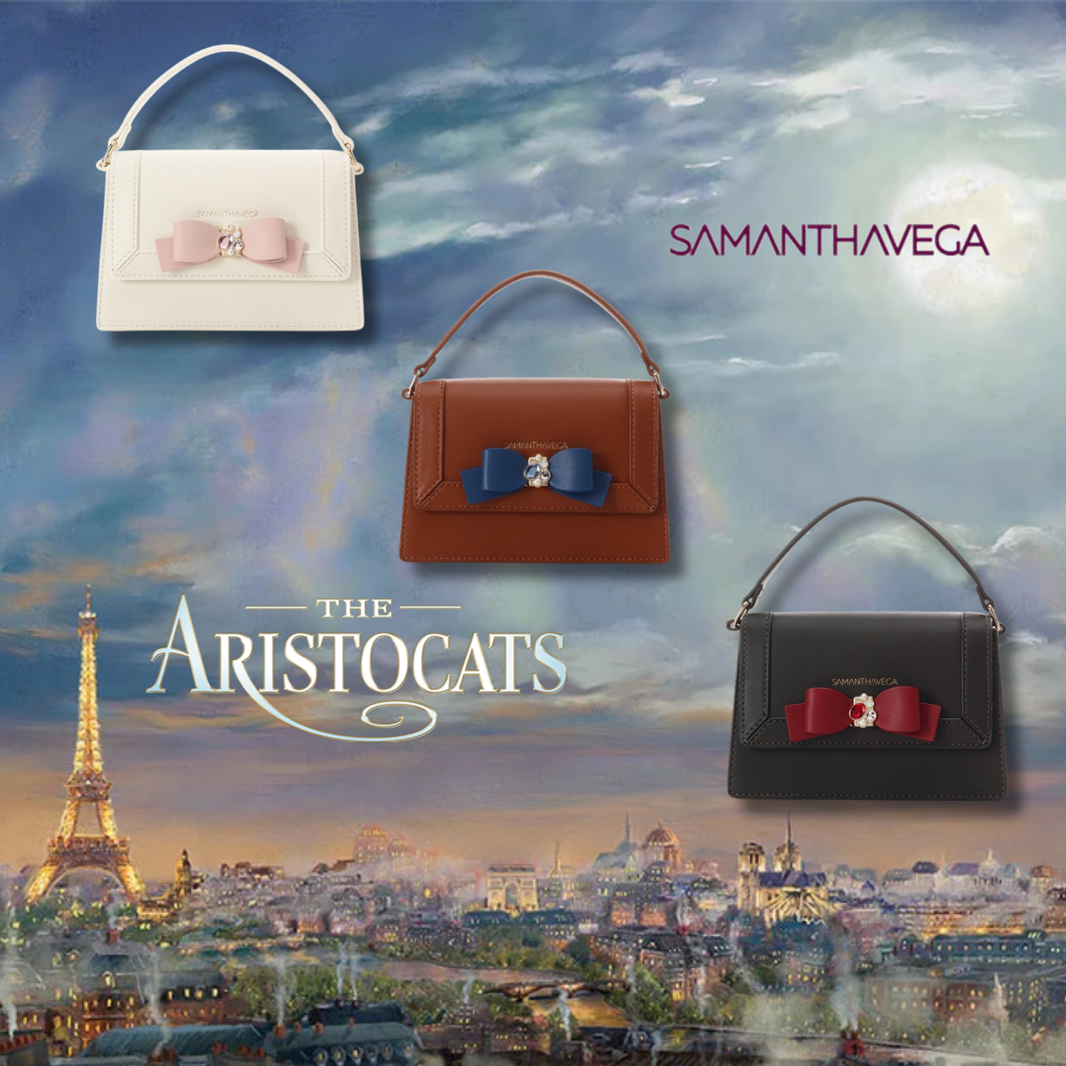 Marie The Aristocats x SAMANTHA VEGA Collection - Mini Shoulder Bag (3 Types) [Pre-Order Mar 2026]