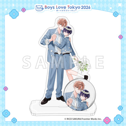 Melting Strawberry Kiss - Boys Love Tokyo 2026 Acrylic Stand & Can Badge Set [Pre-Order Late June 2026]