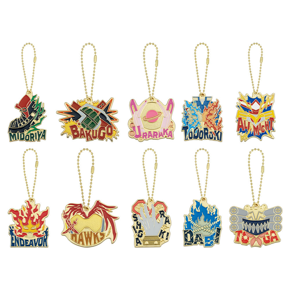 ICHIBAN KUJI MY HERO ACADEMIA - CONTINUOUS STAR - G PRIZE - Metal Charm Key Ring Complete Set 10 Types