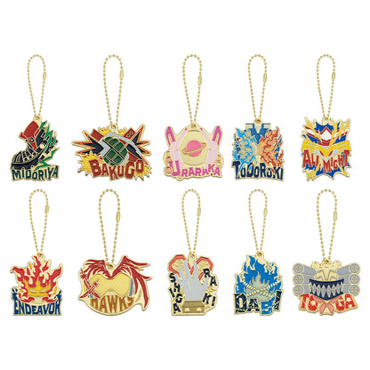 ICHIBAN KUJI MY HERO ACADEMIA - CONTINUOUS STAR - G PRIZE - Metal Charm Key Ring Complete Set 10 Types