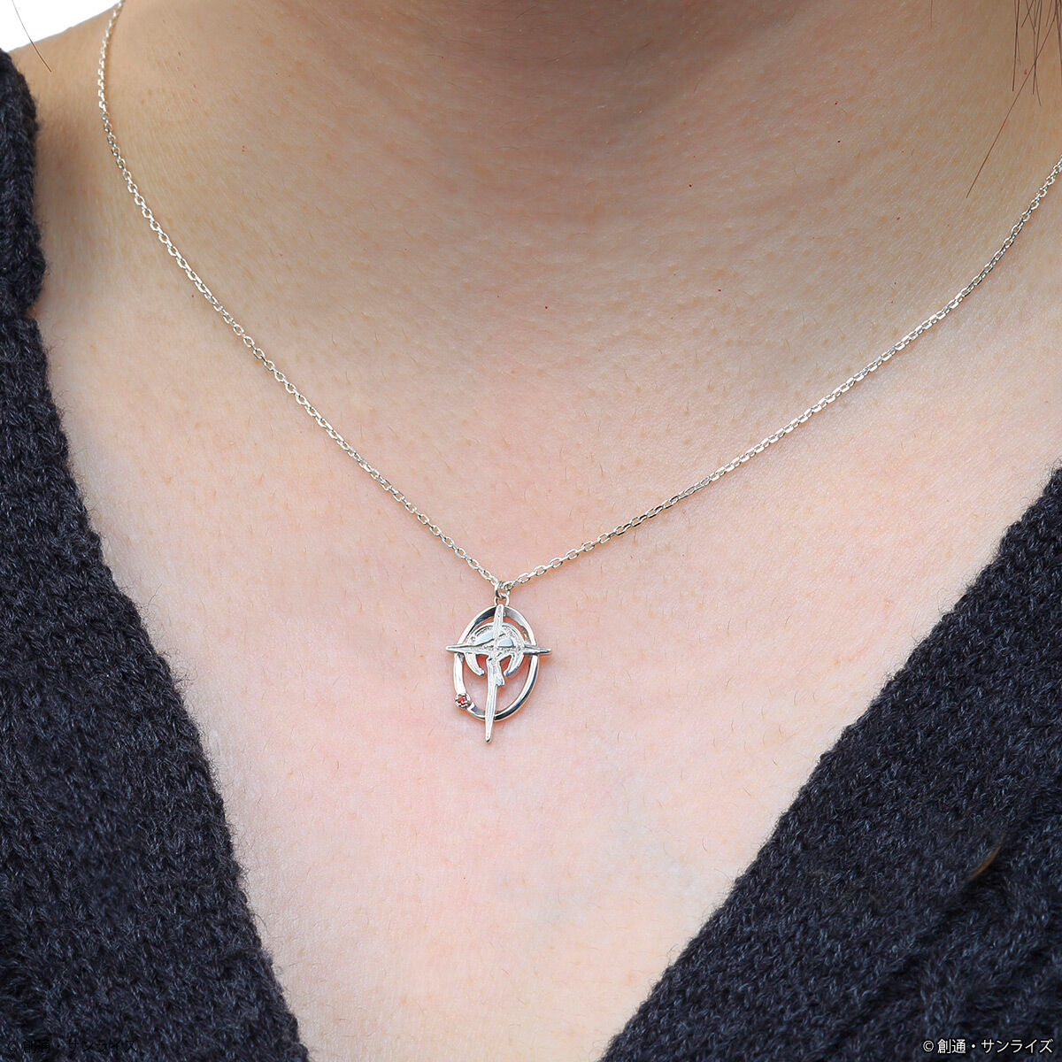 Mobile Suit Gundam STRICT-G x THE KISS - Silver Necklace [Pre-Order Aug 2026]