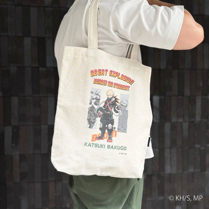 My Hero Academia - Katsuki Bakugo Crack Print Canvas Tote Bag