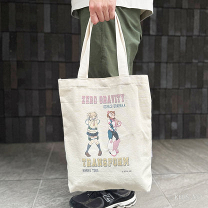 My Hero Academia - Ochaco Uraraka x Himiko Toga Crack Print Canvas Tote Bag