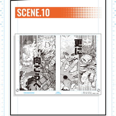 My Hero Academia Genga Manuscript Acrylic Art Panel - Scene 10