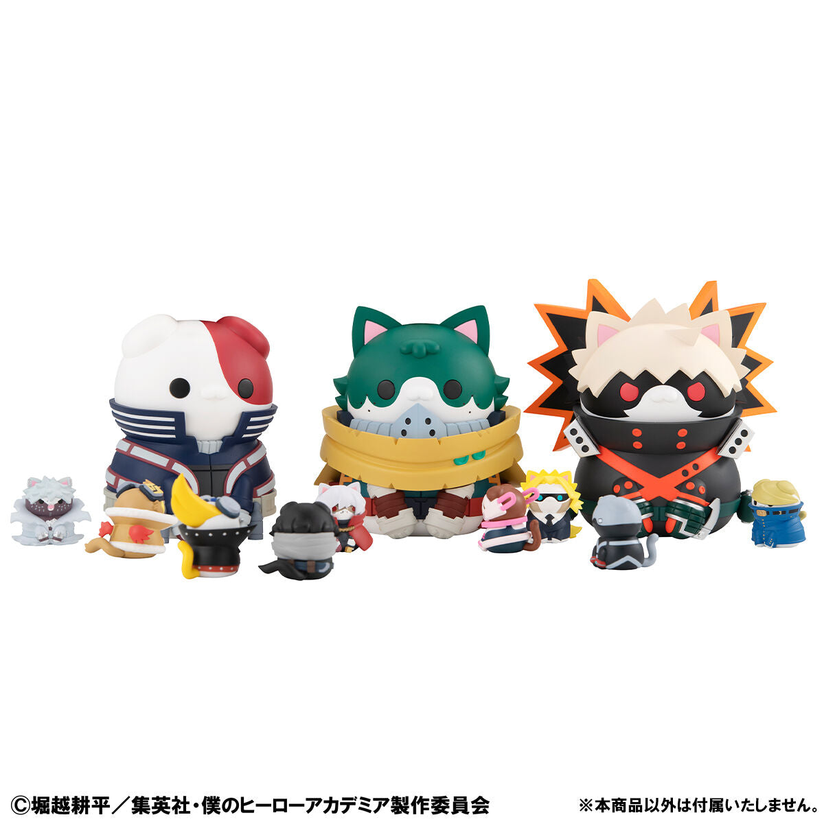 My Hero Academia Mega Cat Project - Meow Meow Meow Soft Vinyl Figures Complete Set of 3 Types and Bonus Sticker [Pre-order Jun 2026]