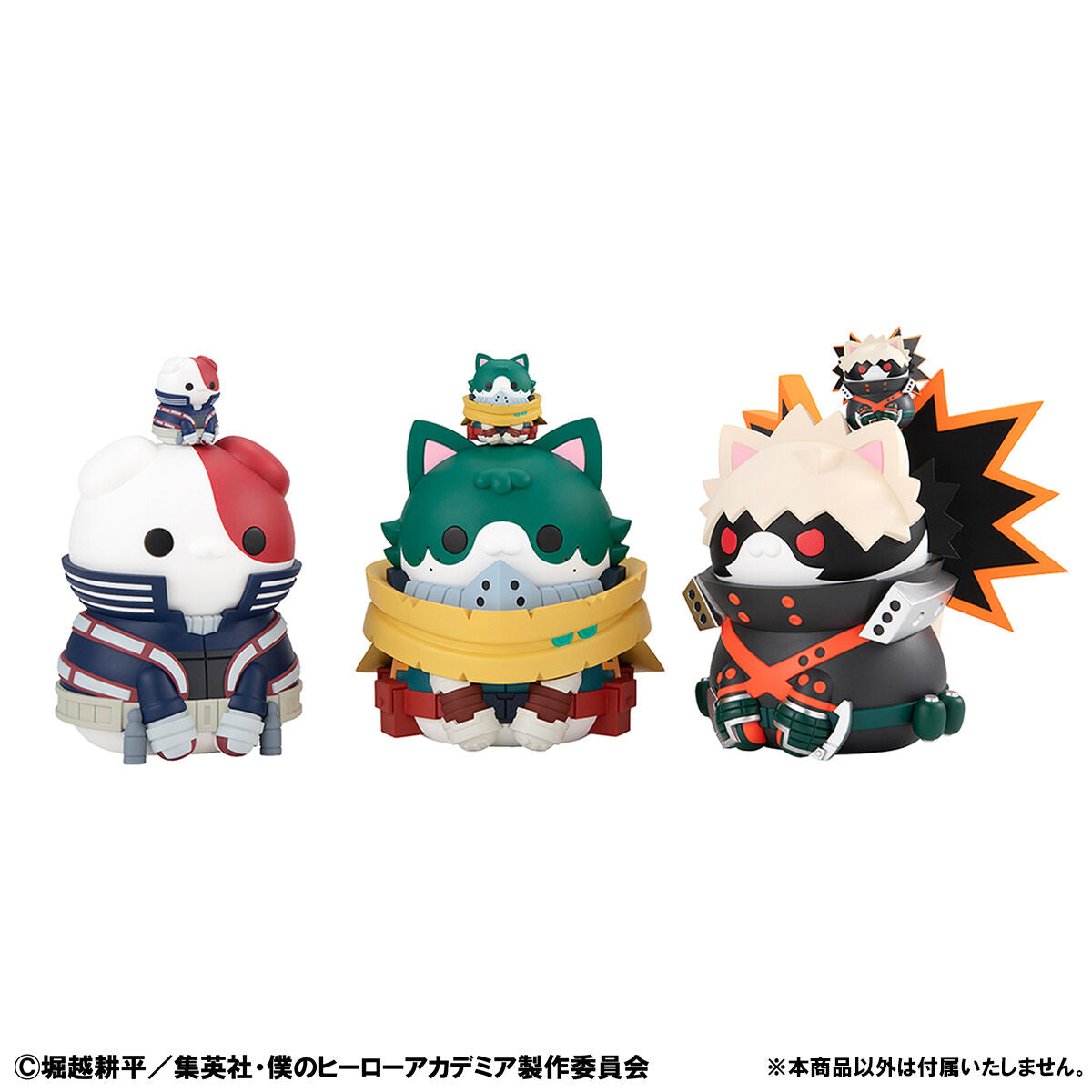 My Hero Academia Mega Cat Project - Meow Meow Meow Soft Vinyl Figures Complete Set of 3 Types and Bonus Sticker [Pre-order Jun 2026]