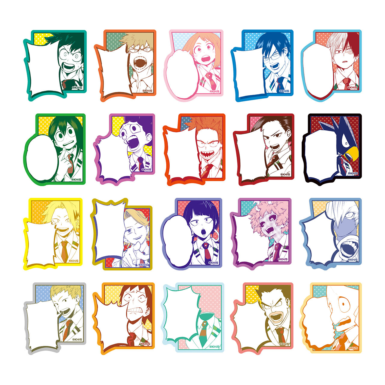 My Hero Academia Original Art Exhibition - 1st Year Class A Soulful Cry Message Sticker