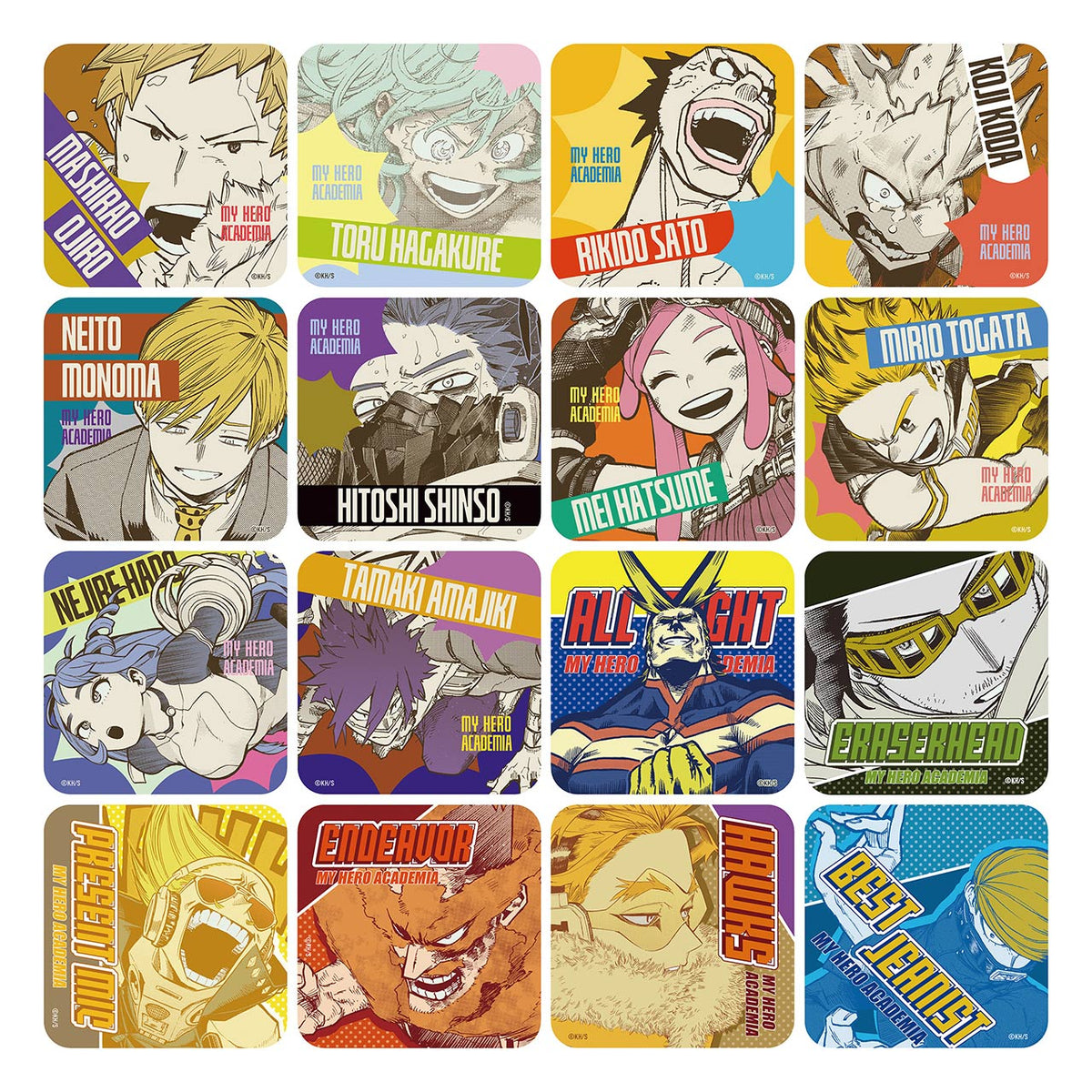 My Hero Academia Original Art Exhibition - Art Coaster Complete Set of ...